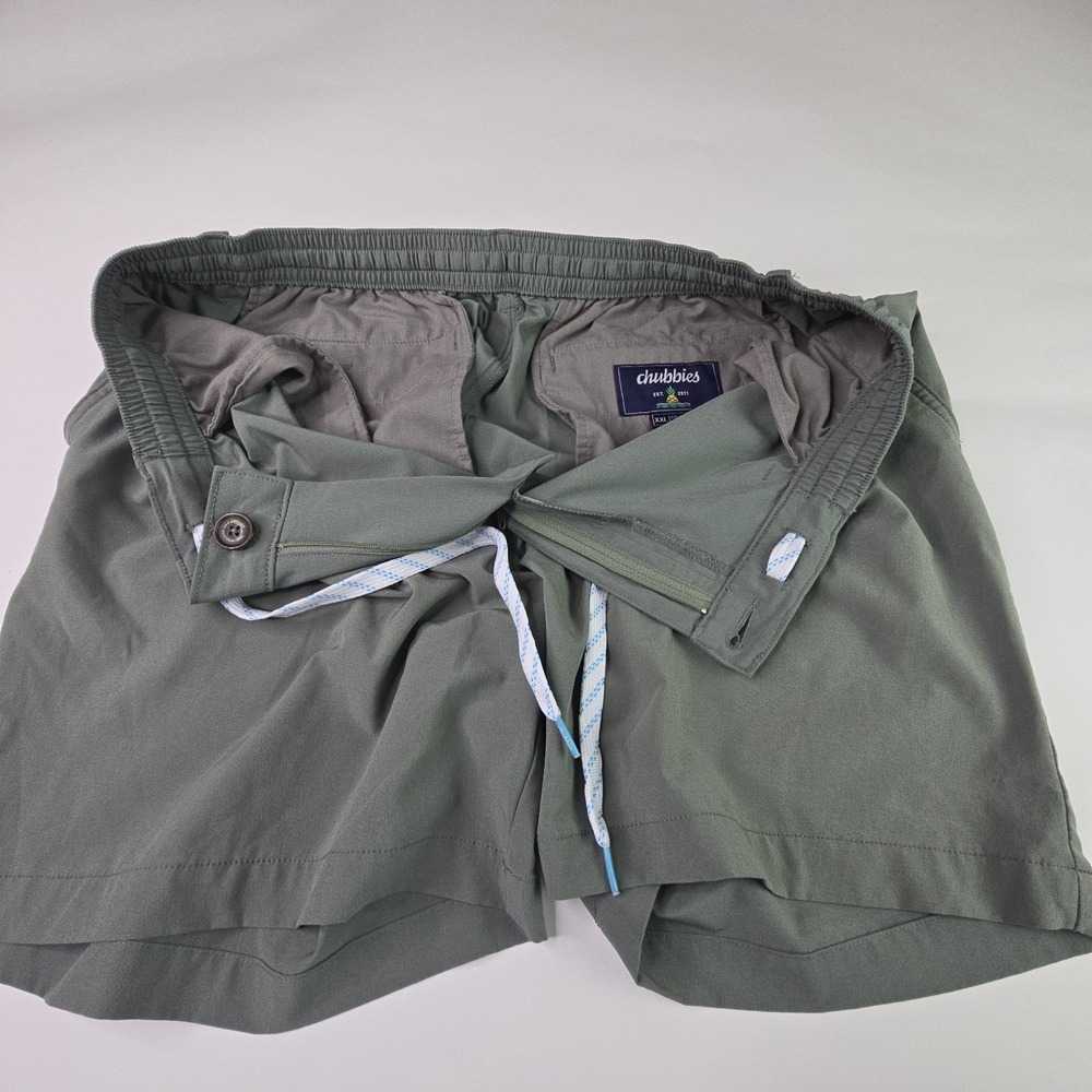 Chubbies Mens 2XL Hybrid Shorts Green Drawstring Regular Fit Stretch 6" inseam - Picture 7 of 15